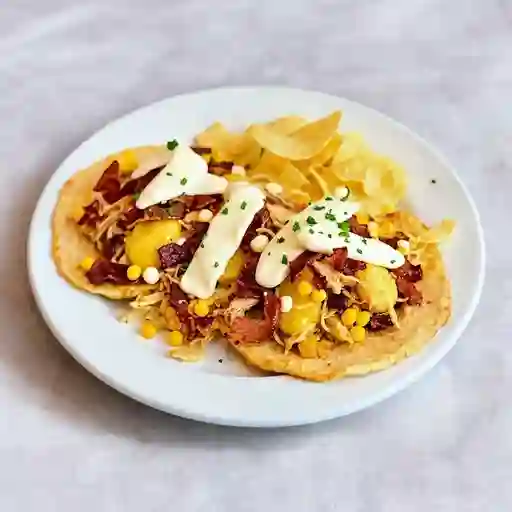 Salchipapa tropical pers + gaseosa 250ml