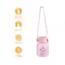 Vaso de Plástico Cat Con Correa Para el Hombro Rosa Miniso