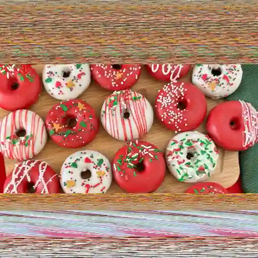 Mini donas navideñas