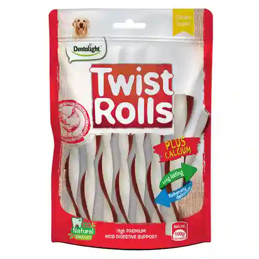 Dentaligth Snack Para Perro Twist Rolls Todas Las Etapas Pollo