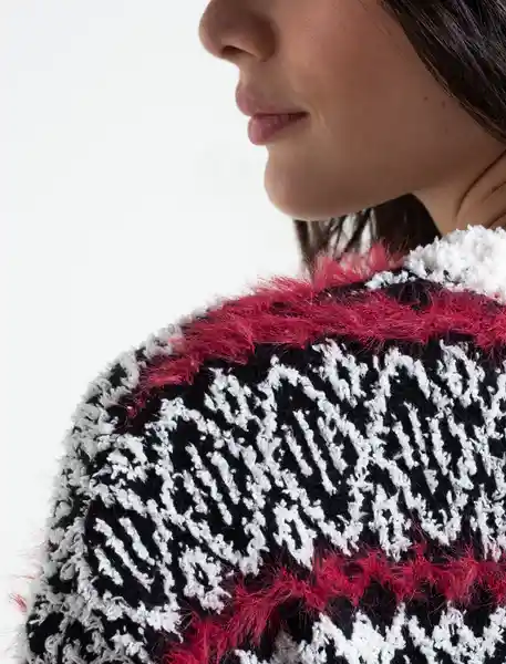  Saco Tejido Plaza Mujer Crudo Pretenido Talla M Naf-Naf 