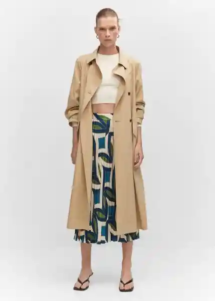 Falda Quanti Azul Talla XS Mujer Mango