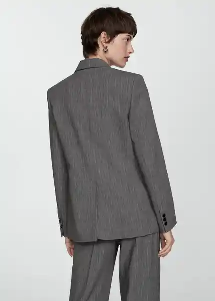 Blazer Bowery Gris Talla S Mujer Mango