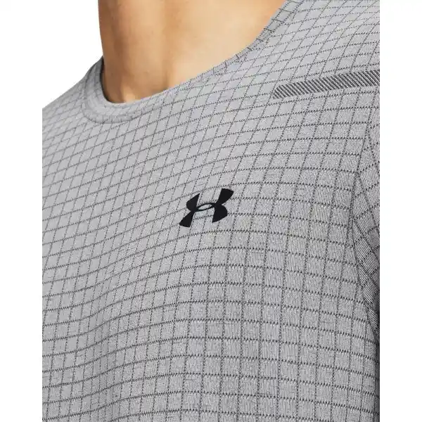 Under Armour Camiseta Seamless Grid Para Hombre Gris Talla SM