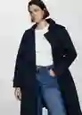 Saco Trench Polana Navy Talla M Mujer Mango