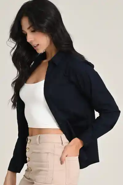 Camisa Belice Color Azul Oscuro Talla S Ragged