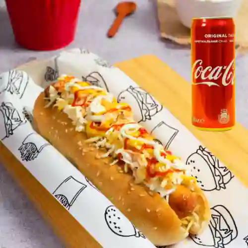 Perro Criollo + Coca Cola Lata