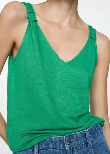 Top Lina Verde Talla S Mujer Mango