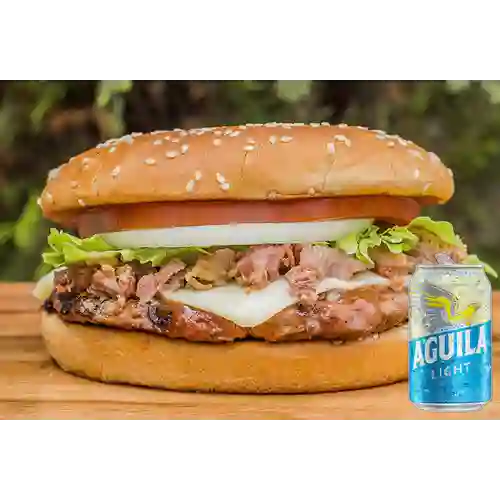 Combo Big Burguer + Cerveza Aguila Light Lta 330ml