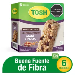 Tosh Barras de Cereal con Avena y Pasas