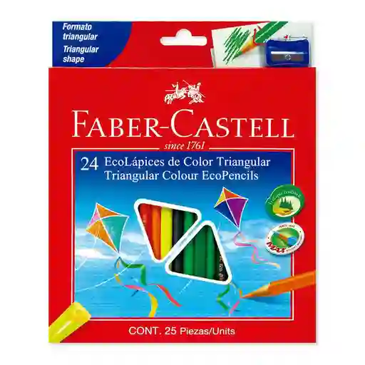   Faber Castell  Lapiz De Color Triangular Eco 120524E 