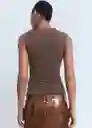 Top Petri Taupe Talla M Mujer Mango