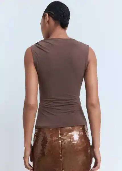 Top Petri Taupe Talla M Mujer Mango