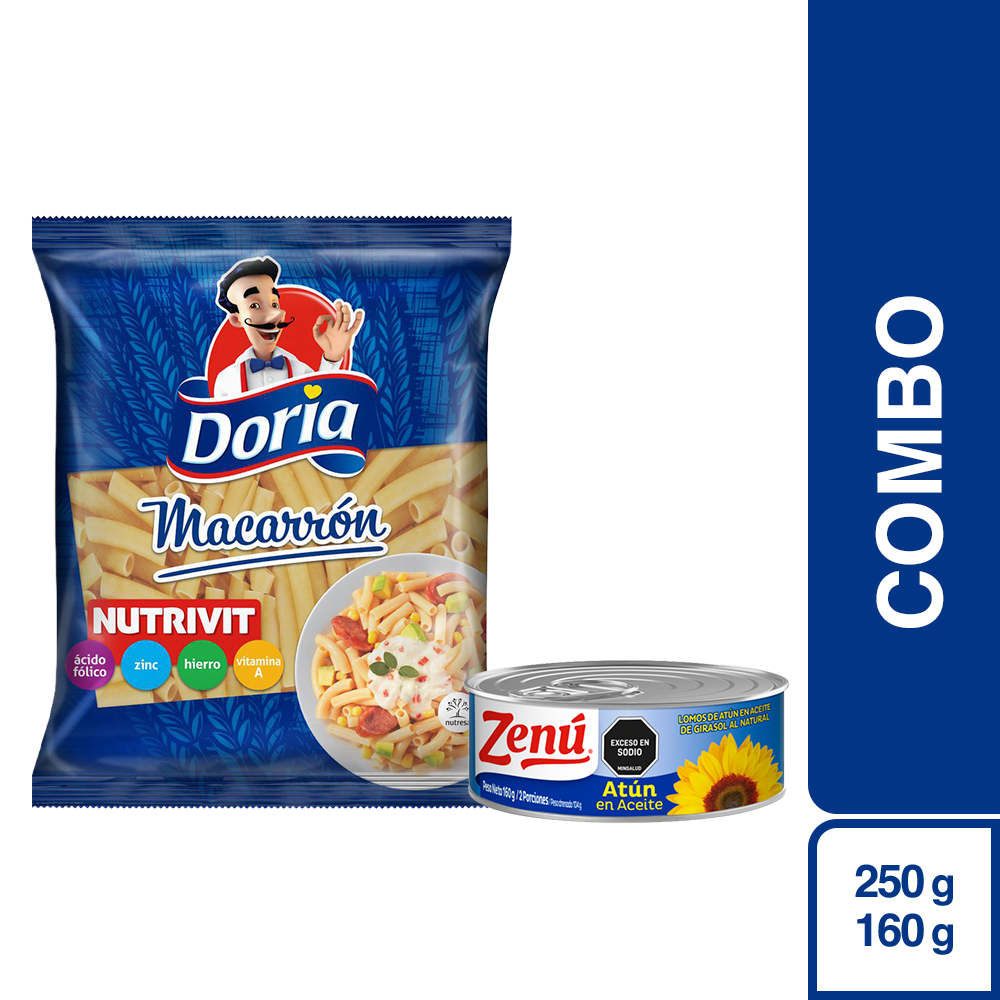 Combo Doria Pasta Macarrón + Zenú Atún Aceite