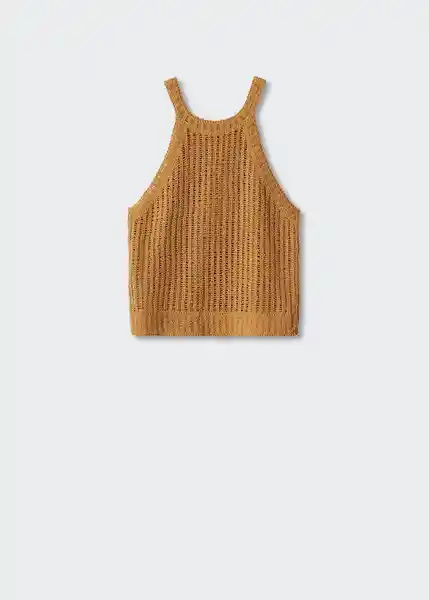 Top Fusta Tabaco Talla S Mujer Mango