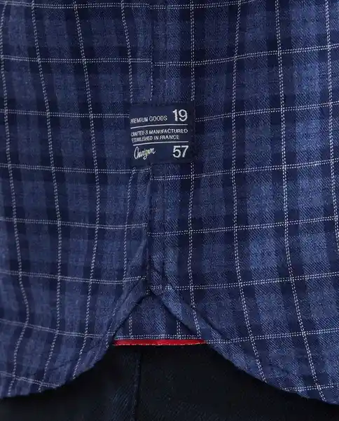 Camiseta Plaid Azul Dark Ultra Oscuro T. M Chevignon
