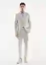 Blazer Americana Cool Beige Talla 50 Hombre Mango