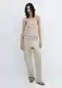 Top Julieta Arena Talla M Mujer Mango