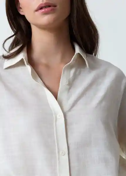 Camisa Raisa Crudo Puro Claro Talla XS 019F323 Naf Naf