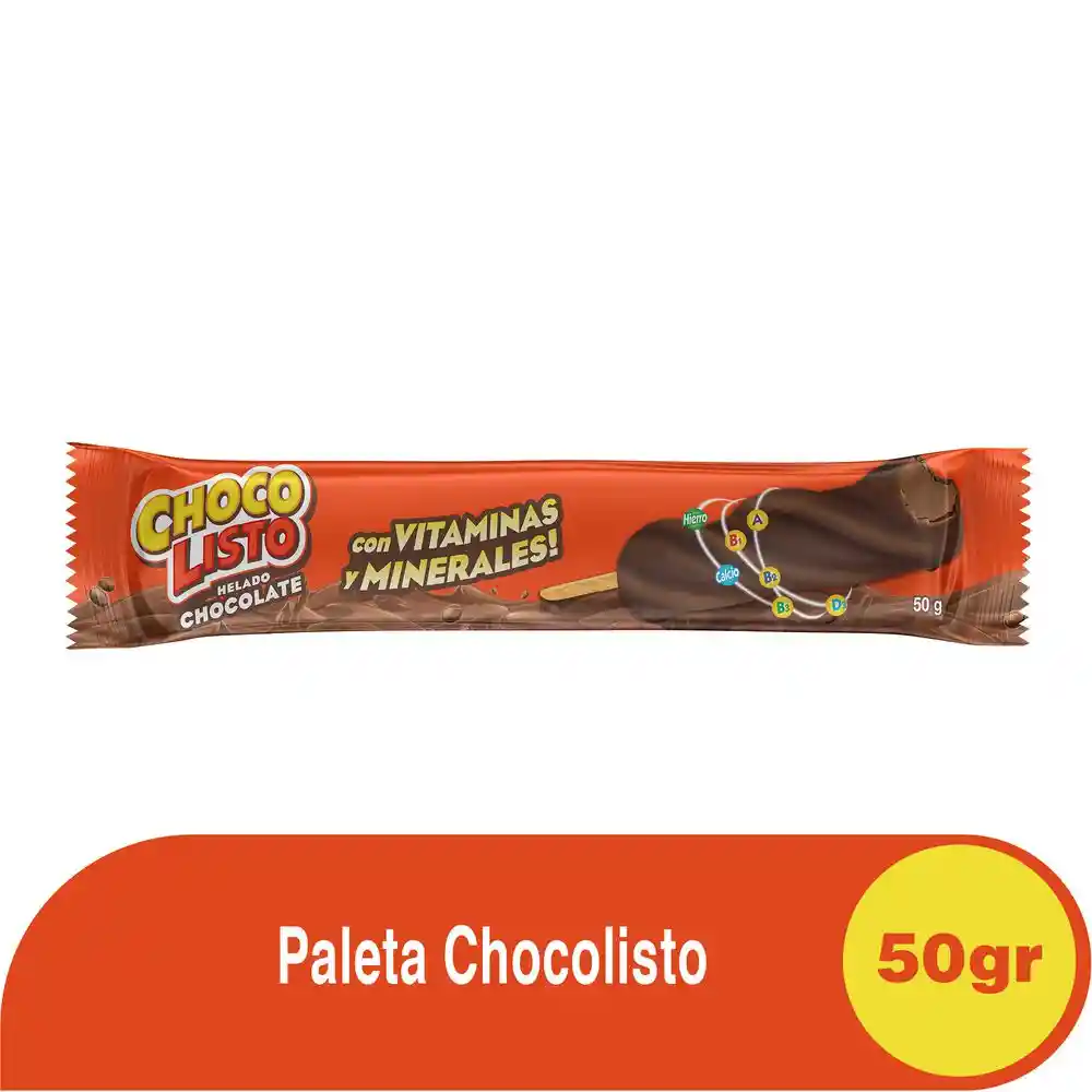 Chocolisto Helado Paleta Sabor Chocolate