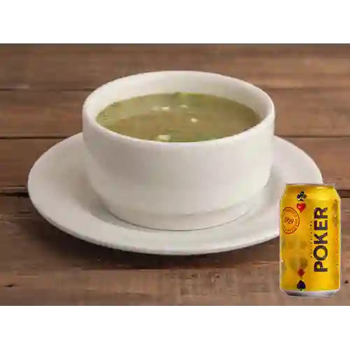 Combo Consomé con Menudencias + Poker 355 ml