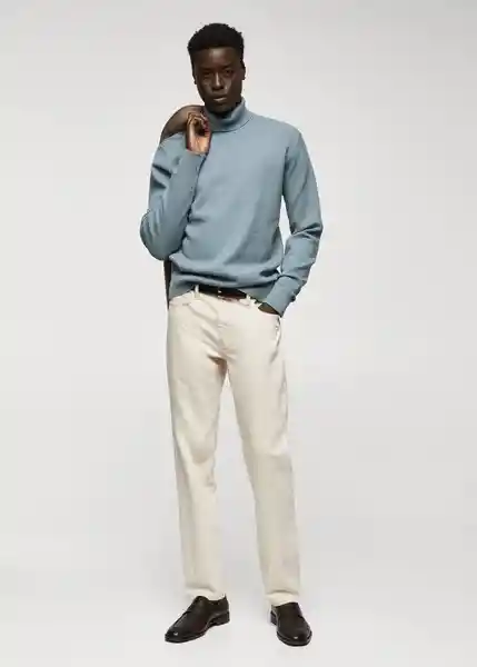 Jersey Caro Porcelana Talla L Hombre Mango