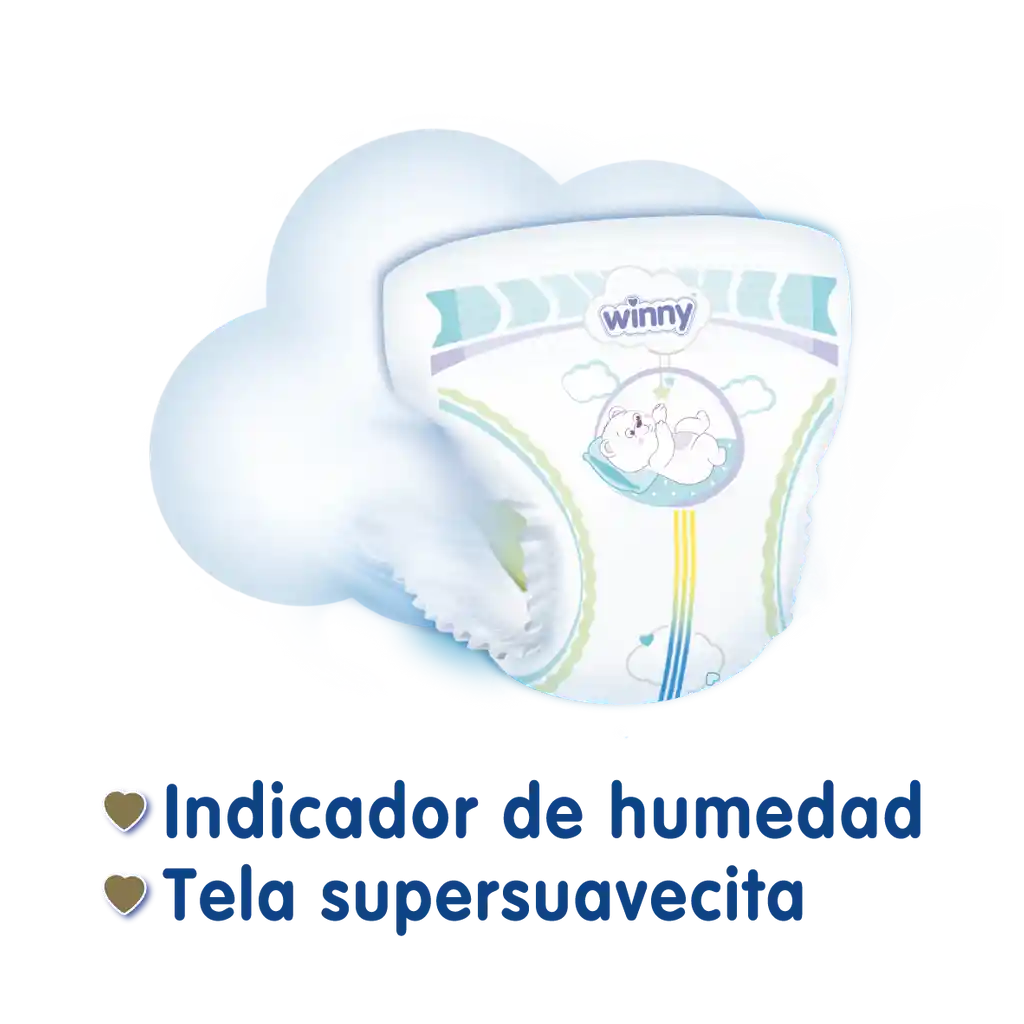 Winny Pañales Sensitive Etapa 1 + Toallitas Húmedas