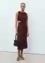 Vestido Olimpio Granate Talla XS Mujer Mango