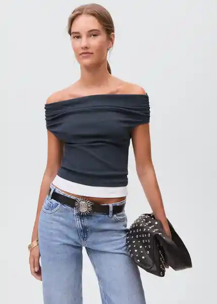 Camiseta Melanie Navy Talla 18 Teen Niñas Mango