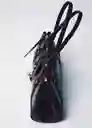 Bolso M Amazona Chocolate Talla 99 Mujer Mango