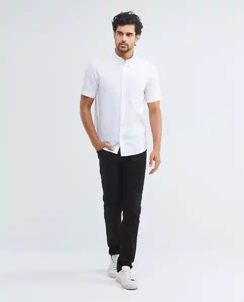 Shirt Botton Down M/c Blanco 0 Claro Talla L Hombre Chevignon