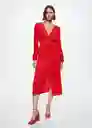 Vestido Piusa Rojo Talla 18 Mujer Mango