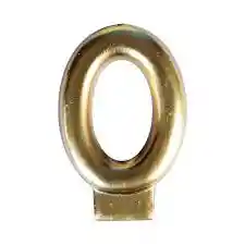 Vela Metalizada Numero 0 Dorada Sempertex