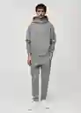 Buzo Sudadera Bono Gris Medio Vigoré Talla M Hombre Mango