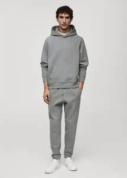 Buzo Sudadera Bono Gris Medio Vigoré Talla M Hombre Mango