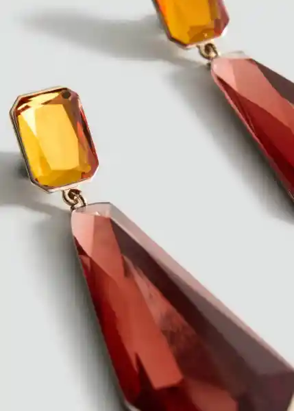 Pendientes Sultana Naranja Talla 99 Mujer Mango