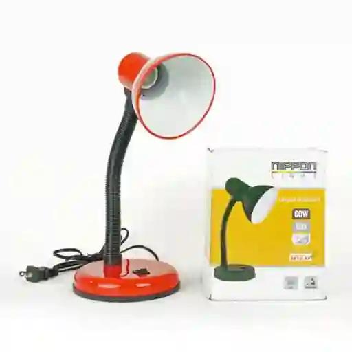 Nippon Lámpara de Escritorio Base 60W E27 Rojo