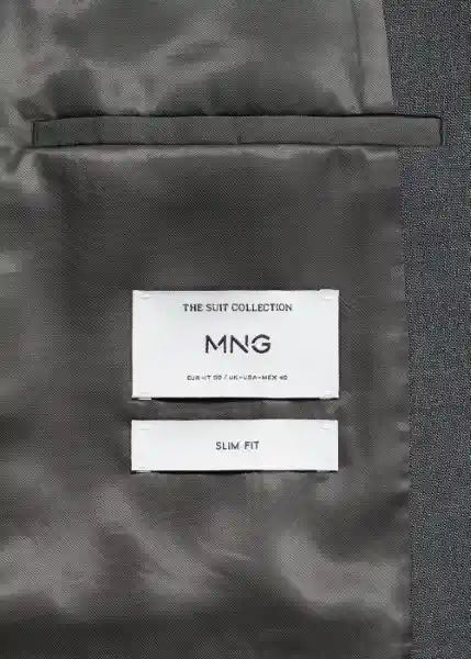Blazer Americana Milan Gris Talla 52 Hombre Mango