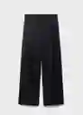 Pantalón Mili Negro Talla 36 Mujer Mango