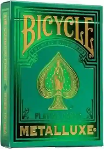 Bicycle Cartas Metalluxe Holiday Green