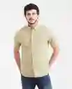 Camisa Utility Manga Corta Verde Nafta Talla M Chevignon