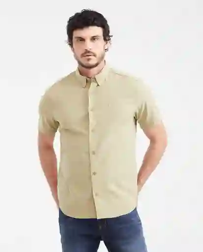 Camisa Utility Manga Corta Verde Nafta Talla M Chevignon