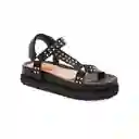 Sandalias Plataforma Terry Negro Talla 39