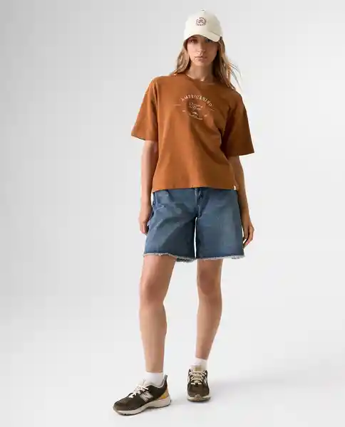 Camiseta Mujer Café Talla L 602G002_CAF181154 Americanino