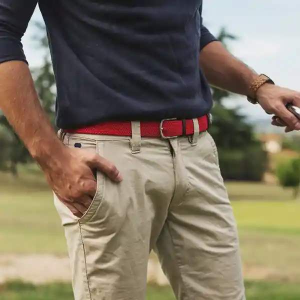 La Boucle Cinturón Elástico Rojo