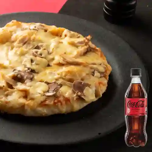 Combo Pizza de Pollo&Champiñón +Cocacola S/az 600ML