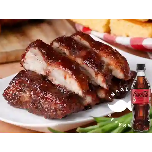 Combo Costillas BBQ + Coca Cola Sin Azúcar 600ML