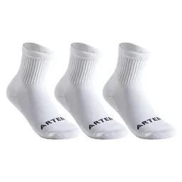 Artengo Medias Deportivas Largas Niños Blanco Talla 35-38 RS 100