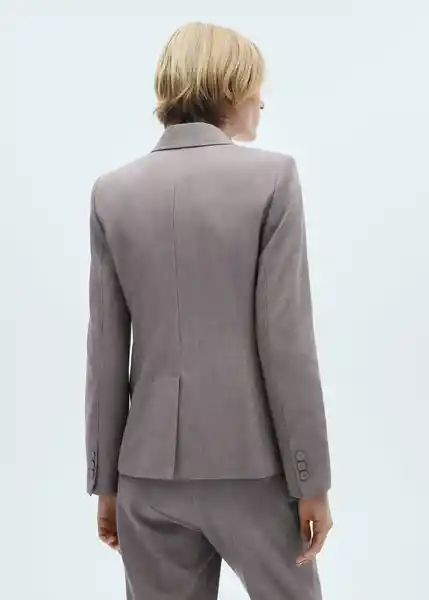 Saco Americana Borevi Gris Talla 38 Mujer Mango