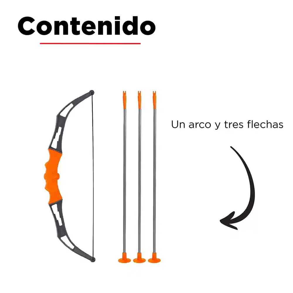 Juego Tiro Con Arco y Flechas de Juguete 53 Cm